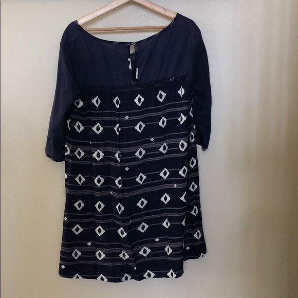 Navy Aztec Pattern Dress - Picture 3 of 4